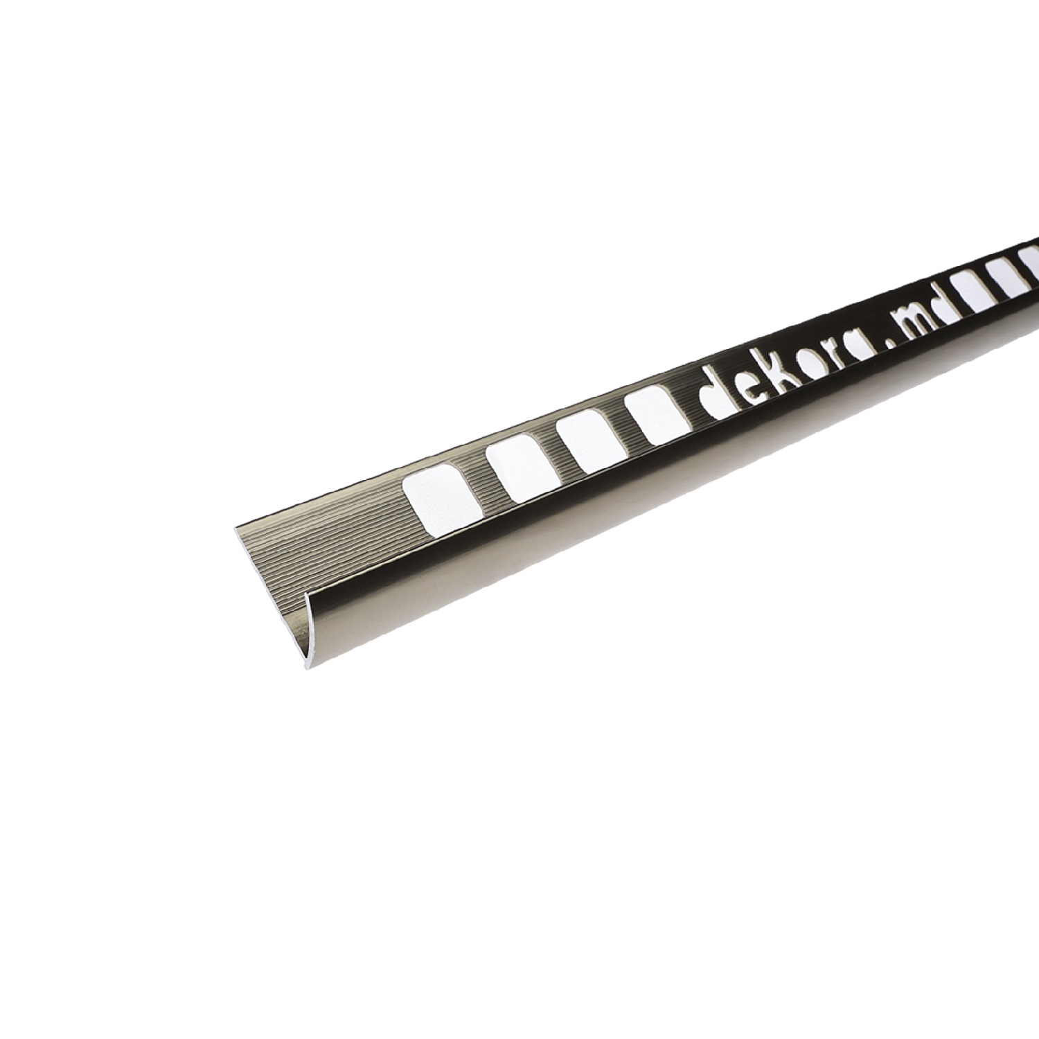 Z8, Profil aluminiu pentru gresie 8mm, colț exterior, 2,5 m, Champagne Polish