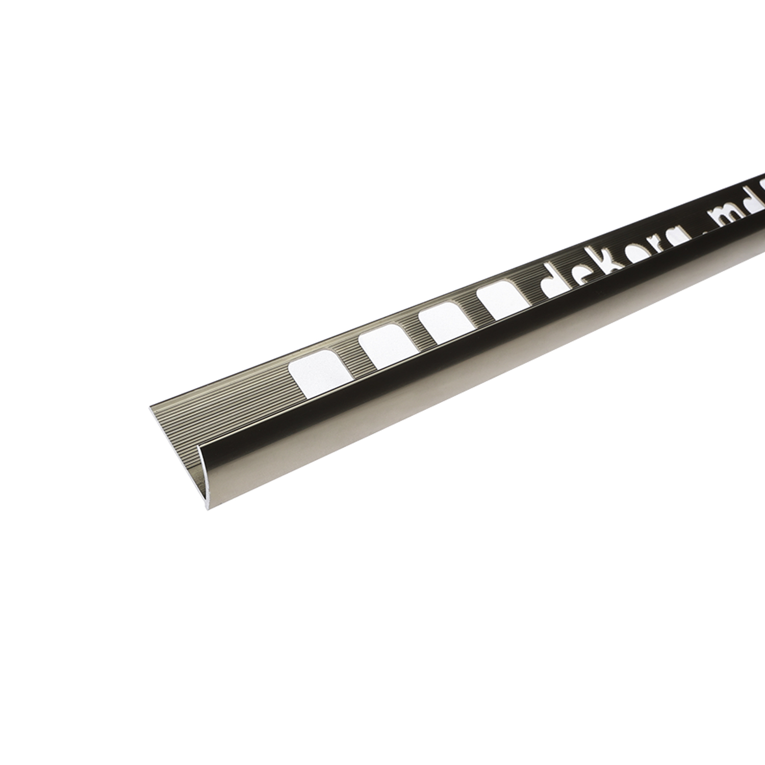 Z12, Profil aluminiu pentru gresie 12 mm, colț exterior, 2.5 m, Champagne Polish