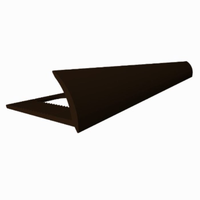 Profil PVC, Negru, 9 mm extern pentru gresie, 2.5 m