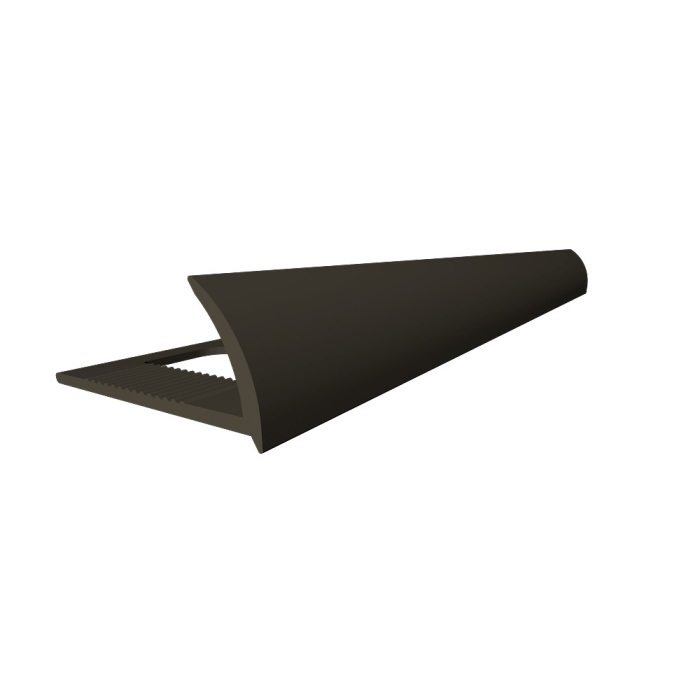 Profil PVC, Grafit, 8 mm extern pentru gresie, 2.5 m