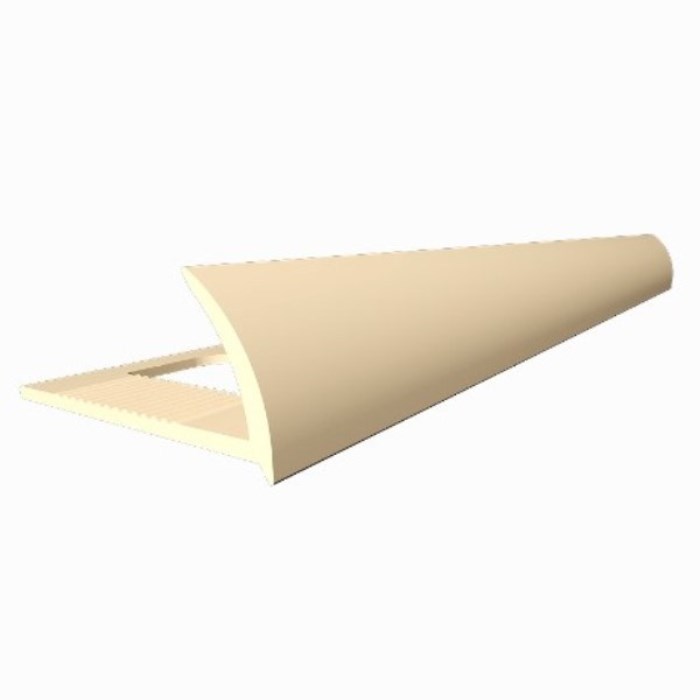 Profil PVC, Ivory, 8 mm extern pentru gresie, 2.5 m