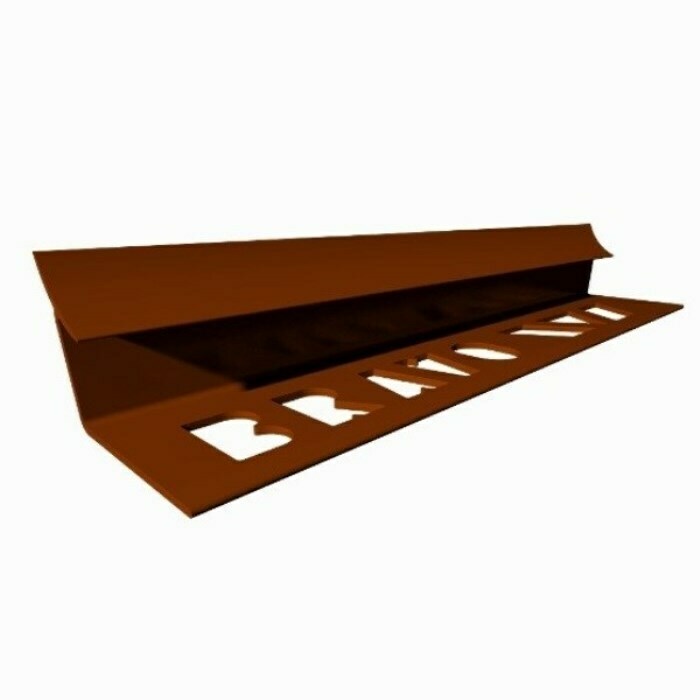 Profil PVC, Cafeniu deschis, 9 mm, intern, pentru gresie, 2.5 m