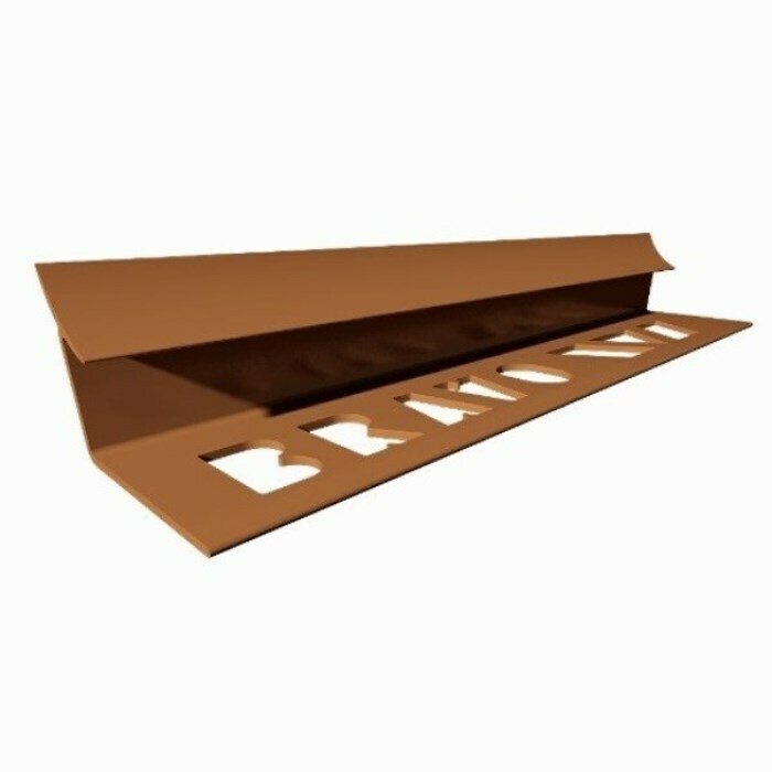 Profil PVC, Cărămiziu, 9 mm, intern, pentru gresie, 2.5 m