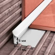 Profil PVC, Grafit, 8 mm, intern, pentru gresie, 2.5 m