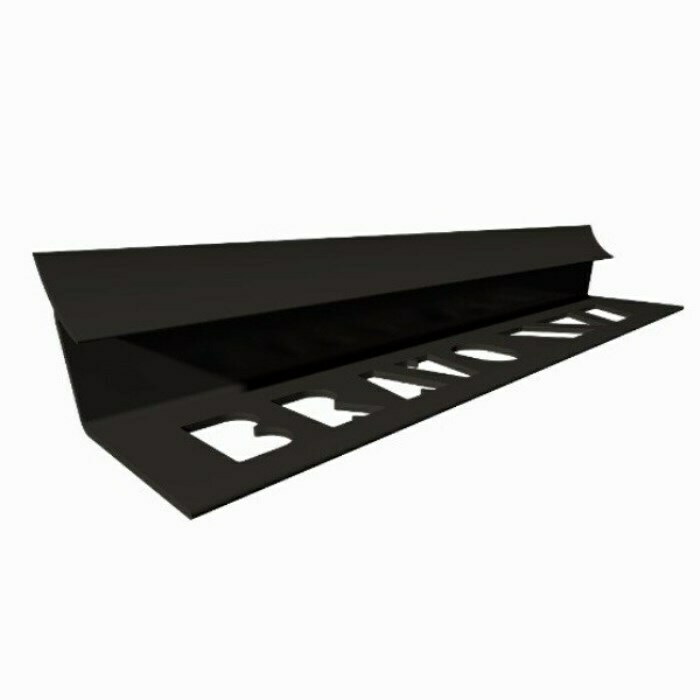 Profil PVC, Grafit, 8 mm, intern, pentru gresie, 2.5 m