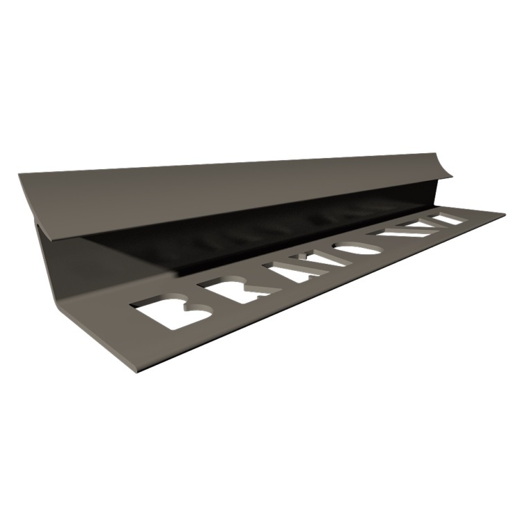 Profil PVC, Gri, 10 mm, intern, pentru gresie, 2.5 m