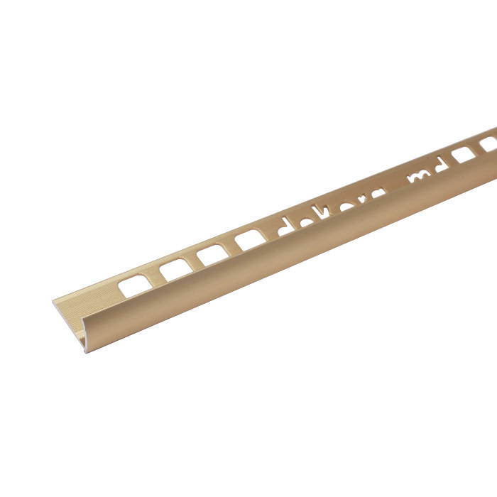 Z10, Profil aluminiu pentru gresie 10 mm, colț exterior, 2.5 m, Gold Matt