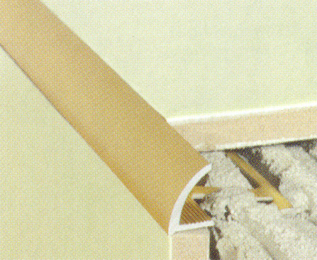 Z10, Profil aluminiu pentru gresie 10 mm, colț exterior, 2.5 m, Gold Matt