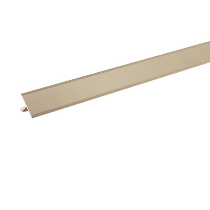 T15, Profil T din aluminiu pentru rosturi de dilatare, 2.5 m, Champagne Matt