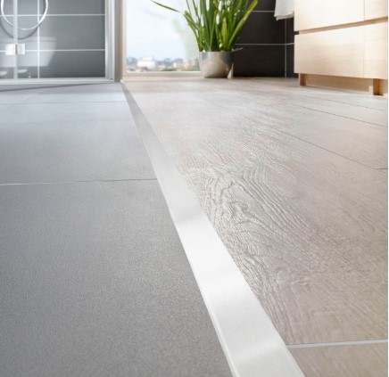 T15, Profil T din aluminiu pentru rosturi de dilatare, 2.5 m, Champagne Matt