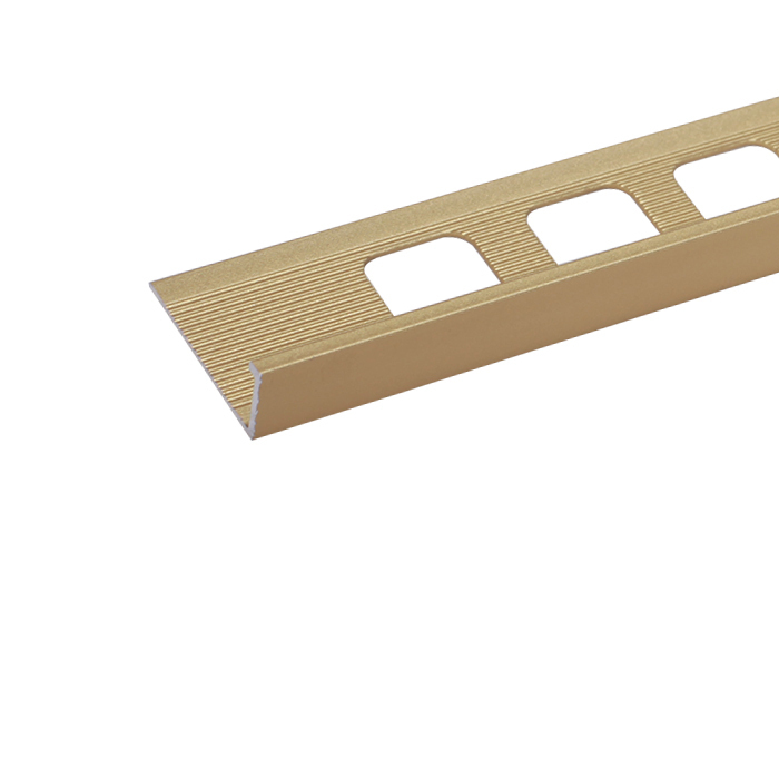 L12, Profil aluminiu pentru gresie 12 mm, 2.5 m, Gold Matt