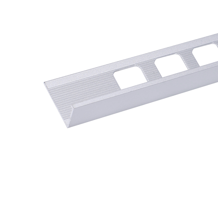 L10, Profil aluminiu pentru gresie 10 mm, 2.5 m, Silver Matt