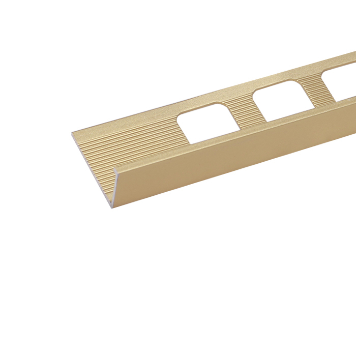 L10, Profil aluminiu pentru gresie 10 mm, 2.5 m, Gold Matt