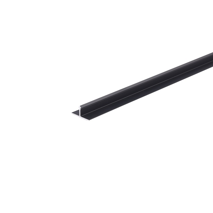 T15, Profil T din aluminiu pentru rosturi de dilatare, 2.5 m, Black Matt