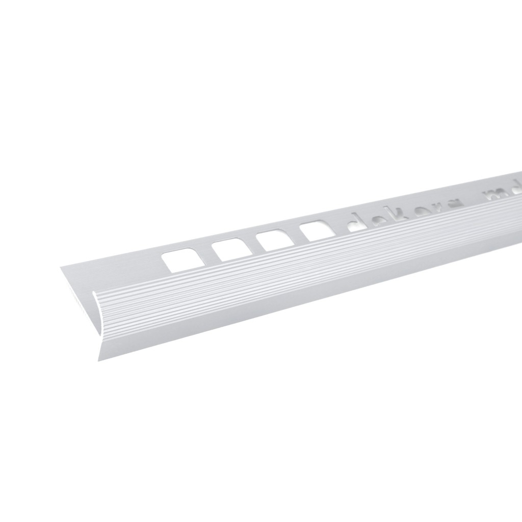 R10, Profil din aluminiu pentru trepte, 10x10 mm, Silver Matt, 2.5 m