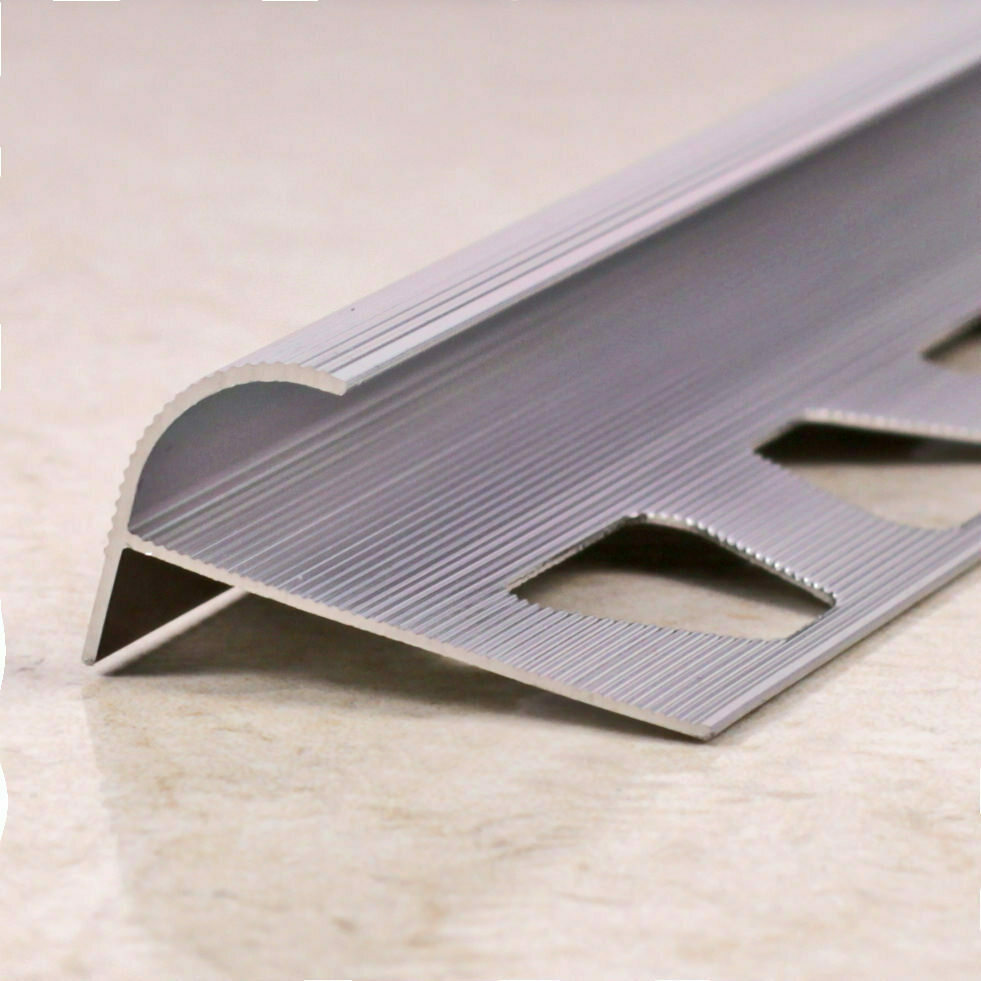 R10, Profil din aluminiu pentru trepte, 10x10 mm, Champagne, 2.5 m