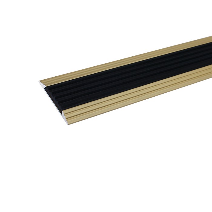 P1, Profil plat antiderapant 2m, Gold Matt