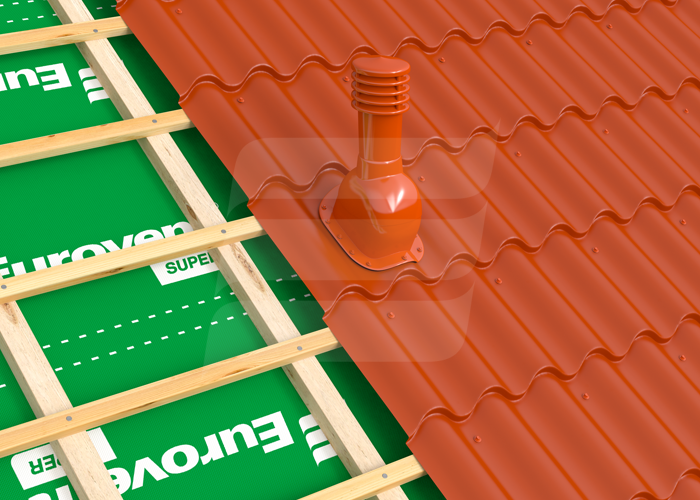 Coș de ventilare Eurovent VENTOS, Ø110 mm RAL 6020, Verde