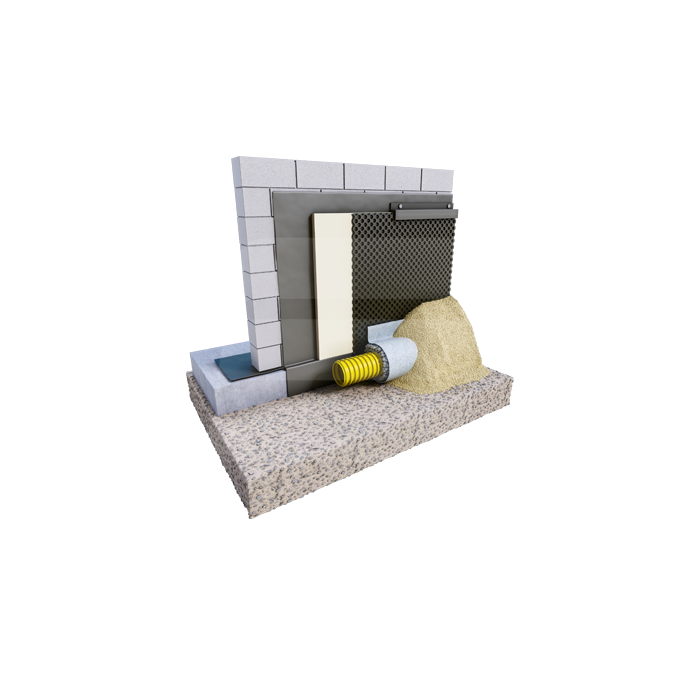 Folia GEO 8 pentru hidroizolare fundații 1,5m*20m