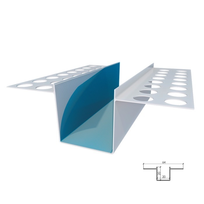 Profil din PVC tare p/u rosturi 3,0 m, H 2/2 cm