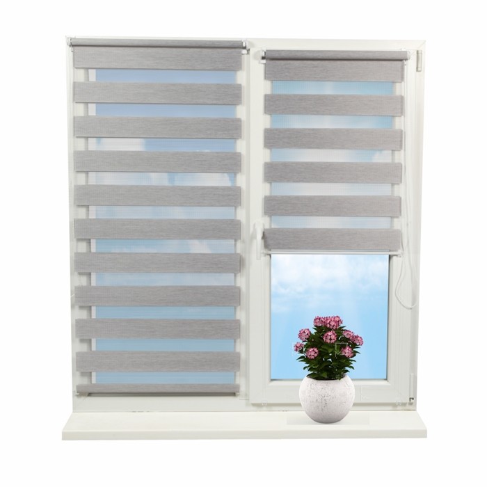 Jaluzele rulou Zi-Noapte BH-3003 Gri-Nature 0,70×2,10 m (ușă balcon)