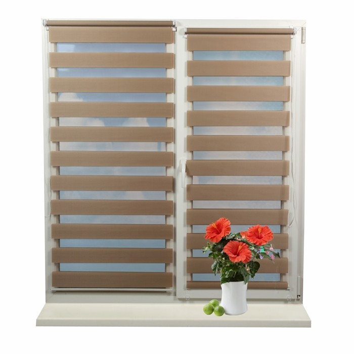 Рольшторы день-ночь BH-02 cвeтлo-кopичнeвый 0,40×1,70 м