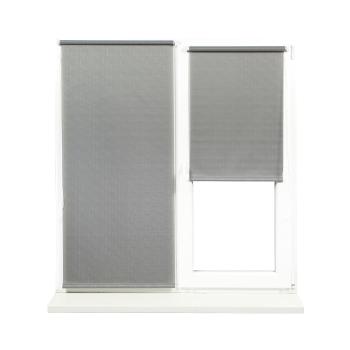 Рулонные шторы SHANTUNG 519 Темно-серый 0,70×2,10 м (дверь балкона)