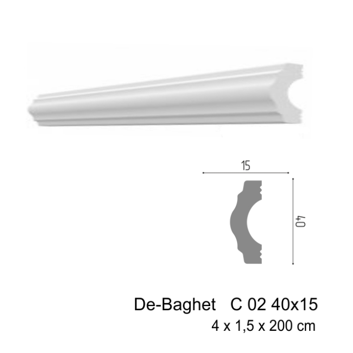 Плинтус De-Baghet  С  02  40x15