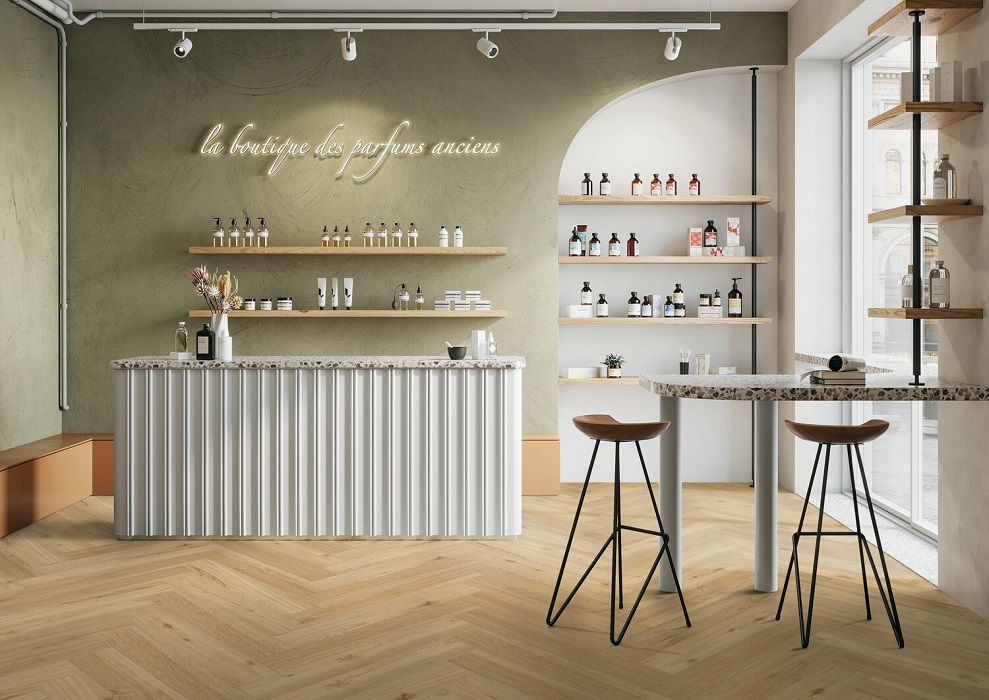 Pardoseala GERFLOR Rigid Acoustic, Creation 55 Herringbone, BALLERINA, 0347