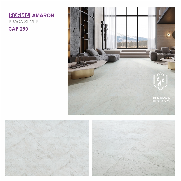 Pardoseala SPC ARBITON colecția AMARON FORMA, Braga SILVER, CAF 250