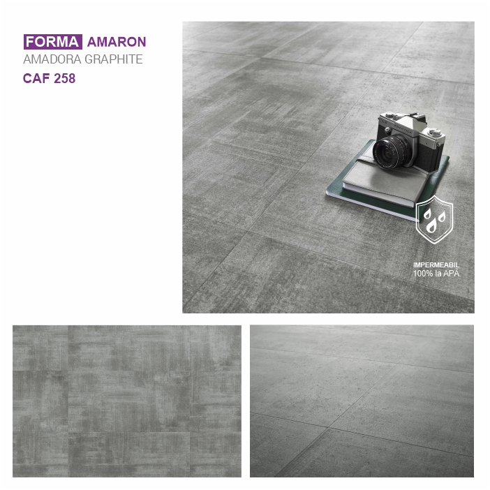 Pardoseala SPC ARBITON colecția AMARON FORMA, Amadora GRAPHITE, CAF 258