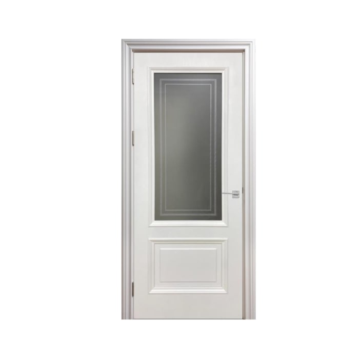 Ușă de interior Riviera cu sticlă, 80 cm, albă