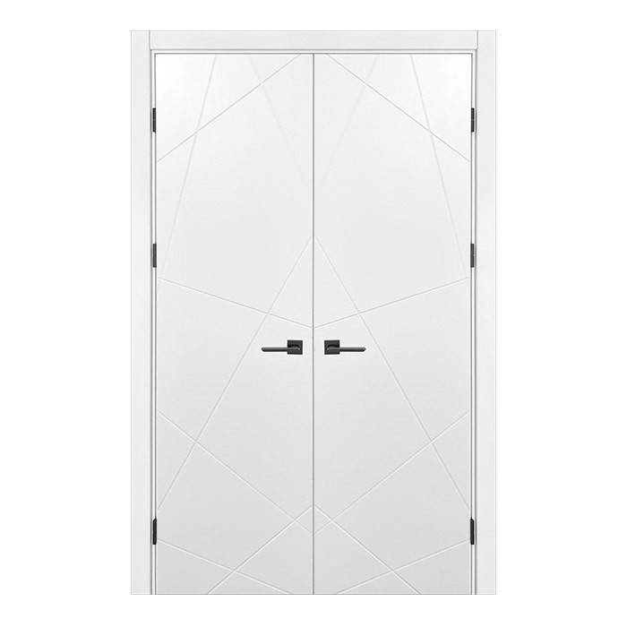 Set uși duble de interior albe Meridian