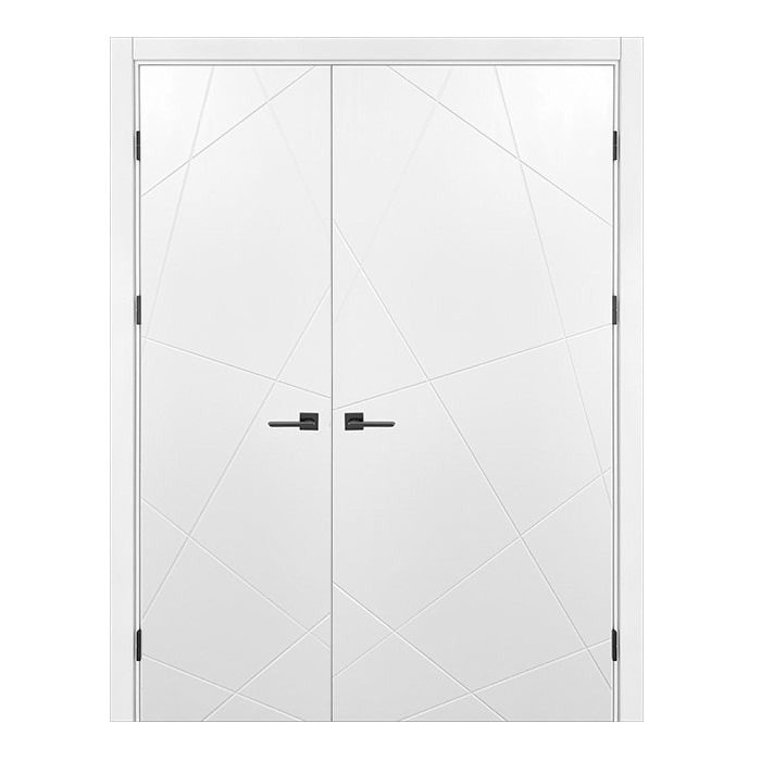 Set uși duble de interior albe Meridian