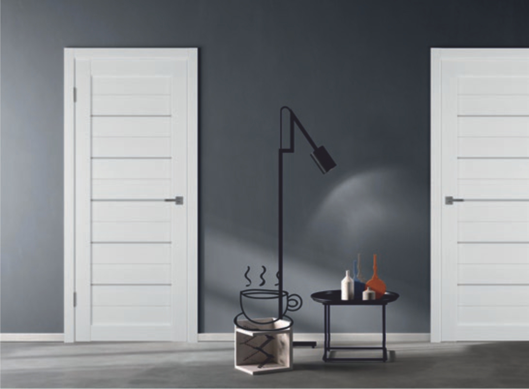Set uși duble de interior, Atum 7 Bianco
