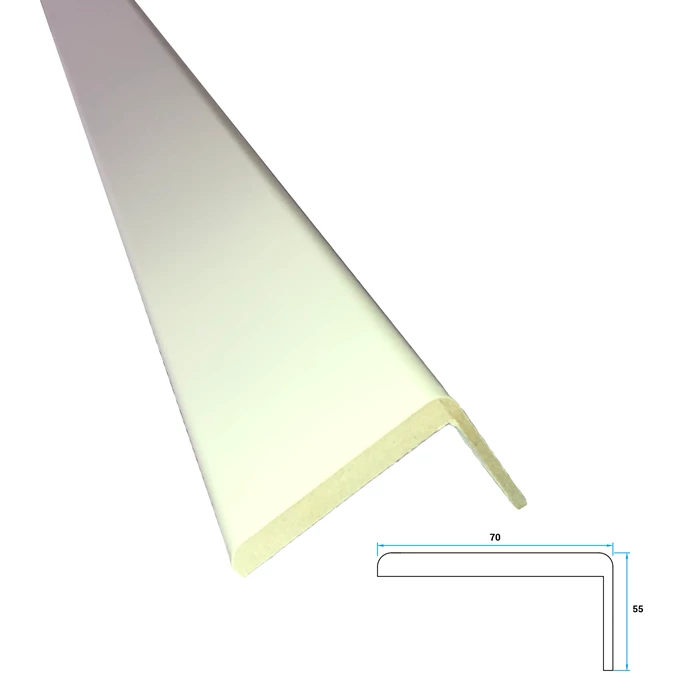 Pervaz (ancadrament) 7x4.5cm la ușă email alb, 1 buc