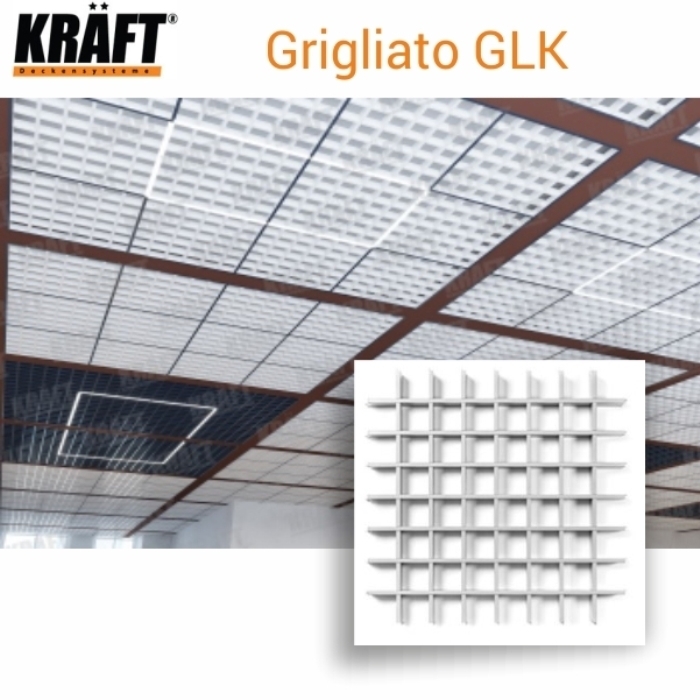 Tavane suspendate metalice Grigliato GLK 15/15 (modul 100*100)
