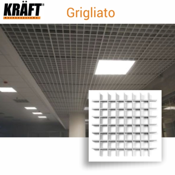 Tavane suspendate metalice Grigliato Classic (modul 100*100)