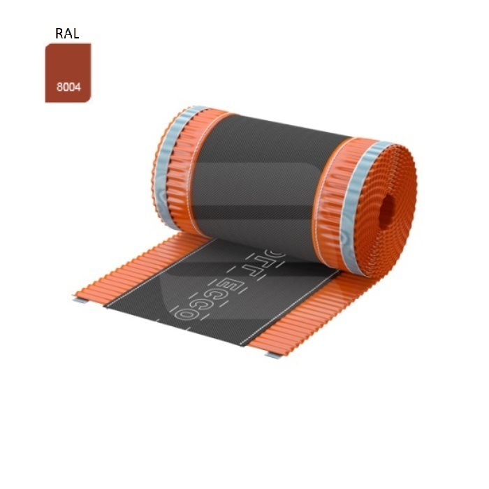 Banda coamă ROLL ECCO 310mm x 5m pentru ventilare, RAL 8004, roșu