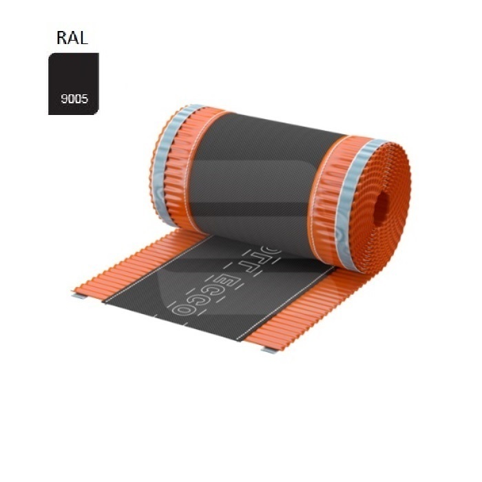 Banda coamă ROLL ECCO 310mm x 5m pentru ventilare, RAL 9005 negru