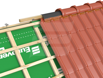 Banda coamă ROLL ECCO 310mm x 5m pentru ventilare, RAL 3011, vișiniu