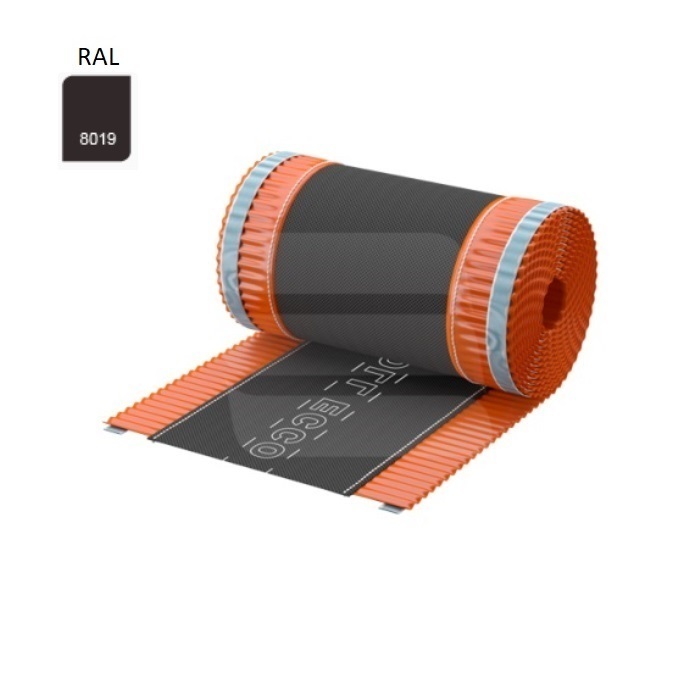 Banda coamă ROLL ECCO 310mm x 5m pentru ventilare, RAL 8019, maro