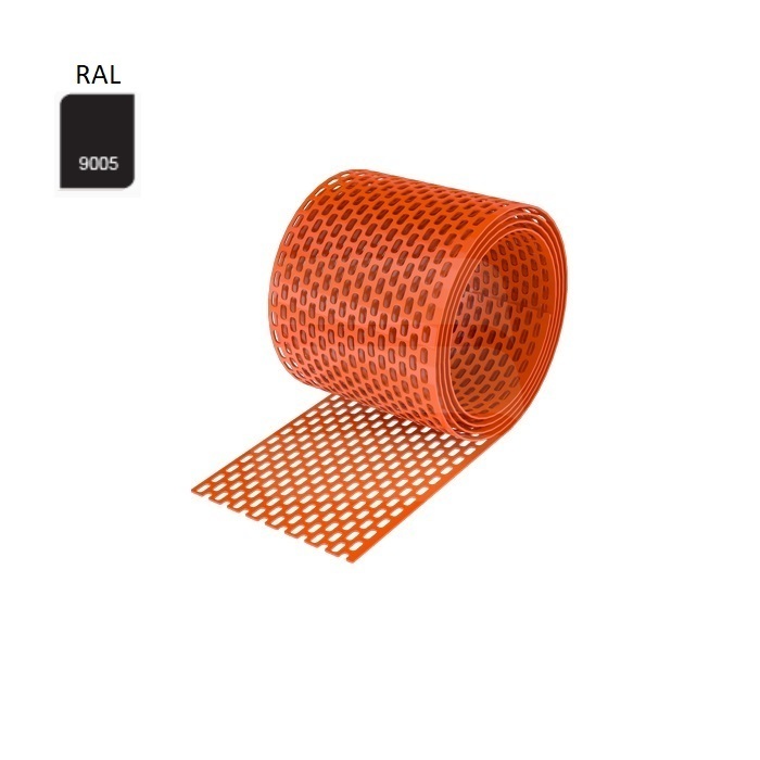 Grila pentru ventilare Eurovent 80mm x 5m, RAL 9005 Negru