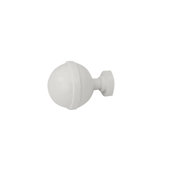 Cap ornamental JUPITER pentru galerii PRESTIGE25, diametru 25mm, Alb (copiază)