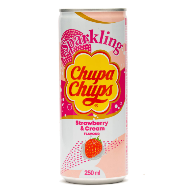 Bautura Carbogazoasa Chupa Chups Strawberry & Cream 250 ml