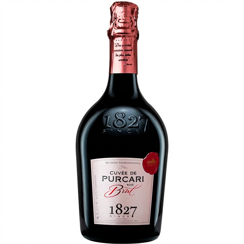 Vin spumant roz brut Purcari in cutie suvenir 0,75L