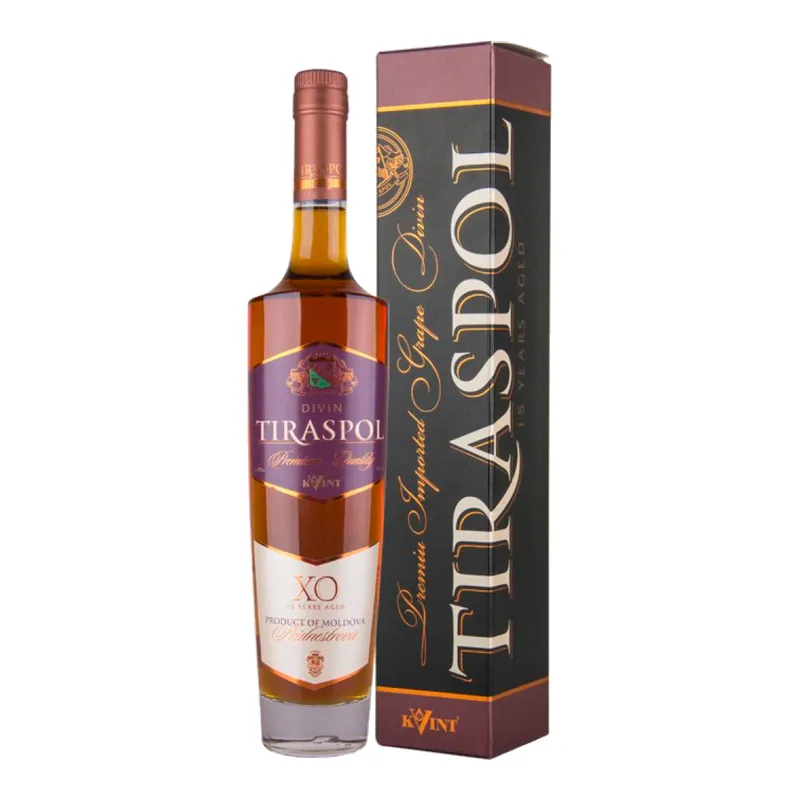KVINT Tiraspol 15 Years Divin 40% 0.5L Gift Box