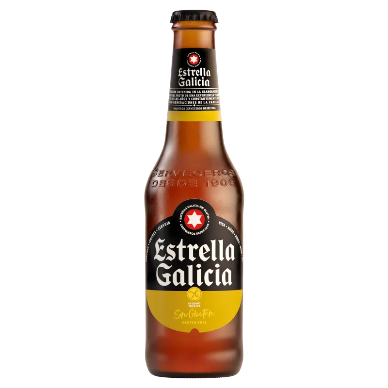 Bere ESTRELLA GALICIA fără gluten 5,5% 0,33 l