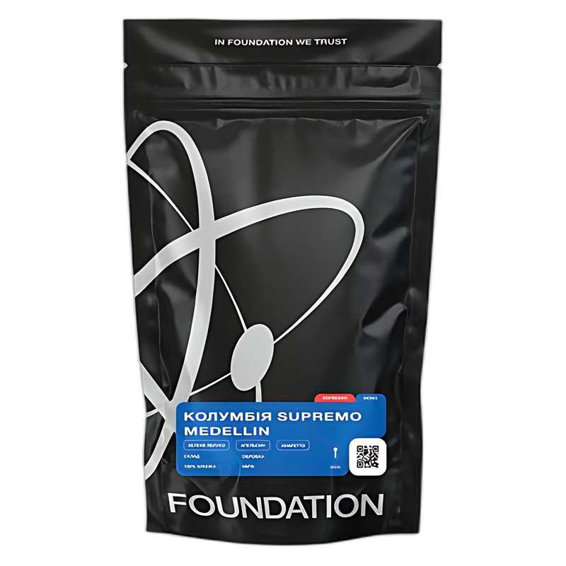 Roasted Coffee Beans FOUNDATION COLOMBIA SUPREMO (250 g)