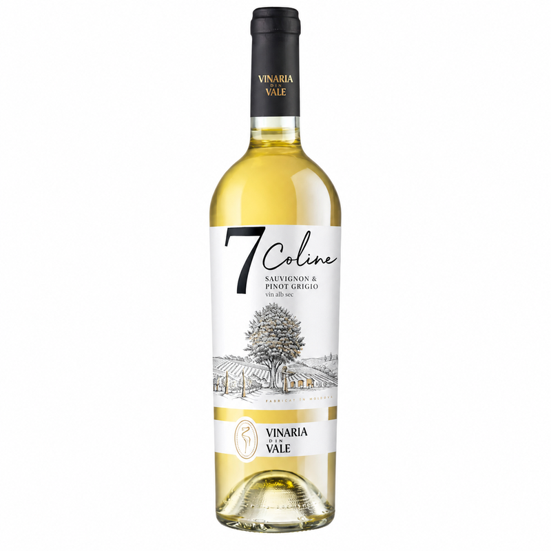 Vin alb sec Sauvignon & Pinot Grigio 7 Coline 0,75L